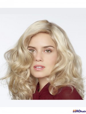 Perruques bouclées synthétiques blondes bouclées 100% attachées à la main
