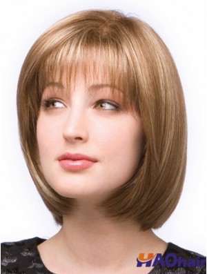 Perruques Monofilament Bobs Blonde Longueur Impertinente
