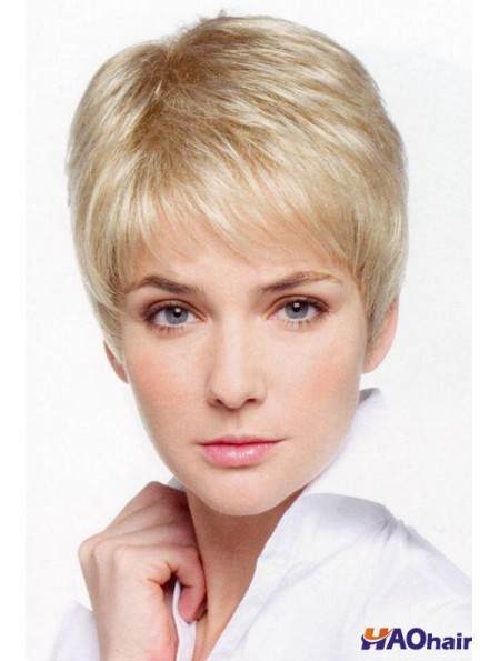 Petites perruques monofilament avec coupe courte avant en dentelle Boycuts