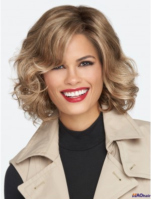 12 pouces de longueur de menton monofilament brun perruque Bob pour femmes