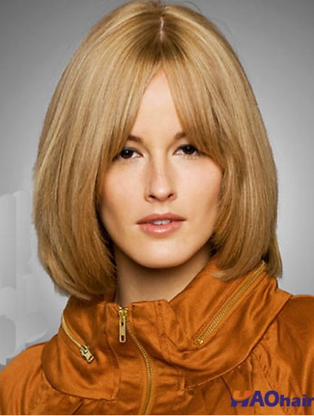 Perruque Style Bob Longueur Chin Couleur Blonde Style Droite