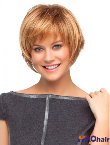 Capless courte droite Auburn moins cher Bob perruques
