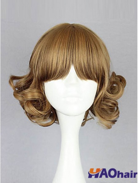 Capless menton longueur ondulée blonde incroyable bob perruques