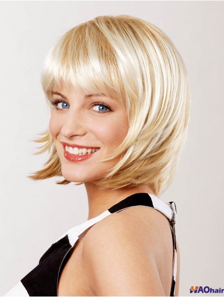 Perruques Bob Bob 10 pouces Lace Front Top Lace Longueur Blonde