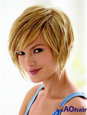 Styles de cheveux courts Bob avec Bobs de style droit synthétique sans capuchon