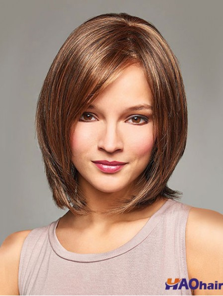 Perruques blondes de Bob avec la longueur de menton de style droit de monofilament