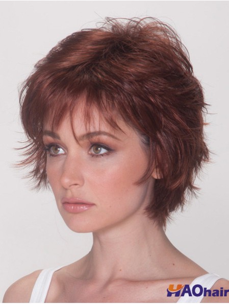 Les meilleures perruques avec un style droit sans couleur synthétique Auburn