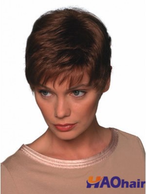 Boycuts Straight Auburn capless perruques courtes et douces