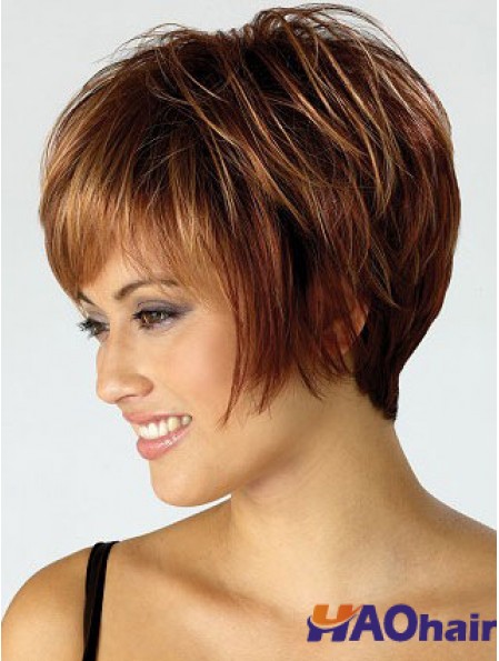 Bobs Straight Auburn Capless Meilleures Perruques Courtes
