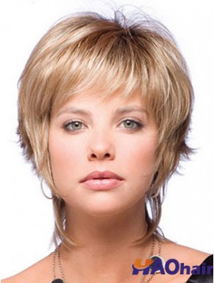 Boycuts Straight Blonde Capless Belles Perruques Courtes