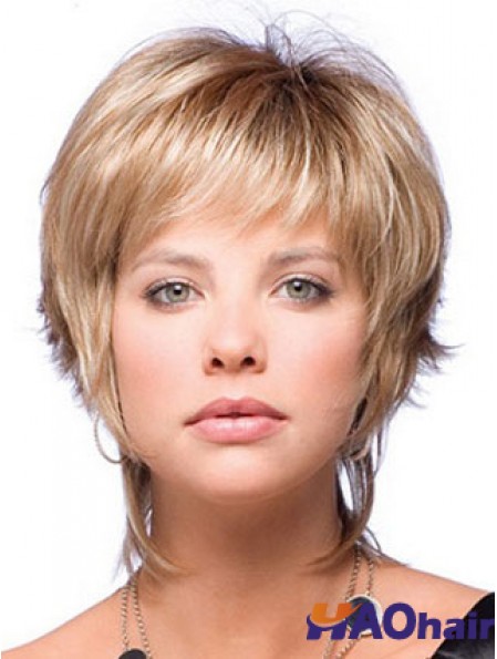 Boycuts Straight Blonde Capless Belles Perruques Courtes