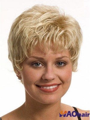 Boycuts Wavy Blonde Capless Meilleures perruques courtes
