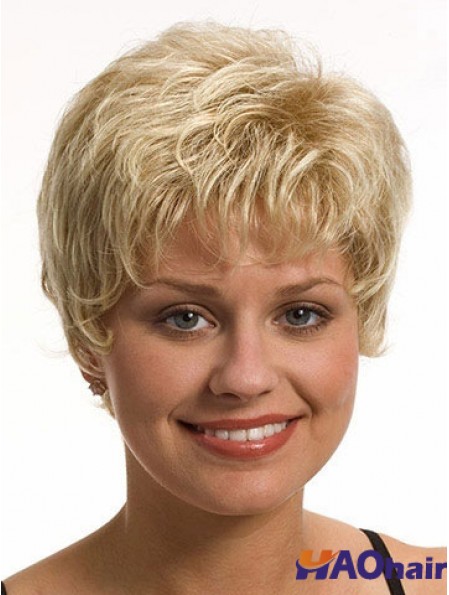 Boycuts Wavy Blonde Capless Meilleures perruques courtes