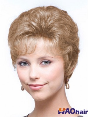 Perruque classique blonde ondulée idéale pour femme