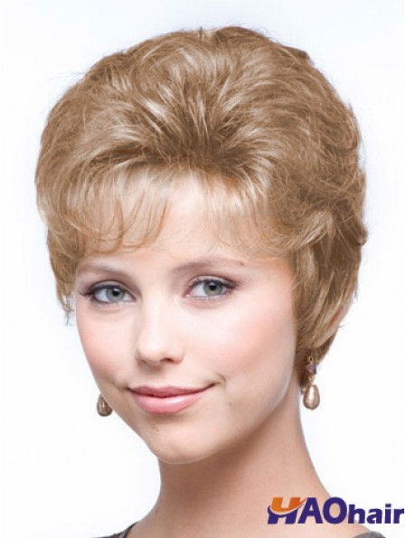 Perruque classique blonde ondulée idéale pour femme