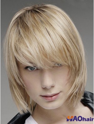 Perruque de cheveux humains attachée à la main et à dessus mono