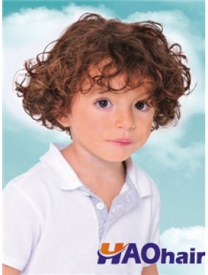 Childs perruque avec capless bouclés style courte longueur