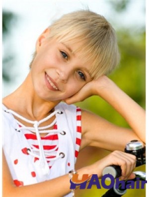 Perruques droites 100% nouées à la main 100% cheveux humains Remy Blonde