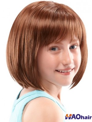 Enfants perruques UK longueur de menton avant en dentelle avec synthétique