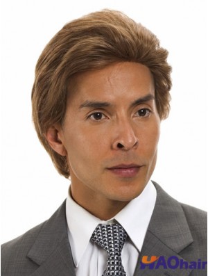 Cheveux humains droits monofilament bruns courts remy humains
