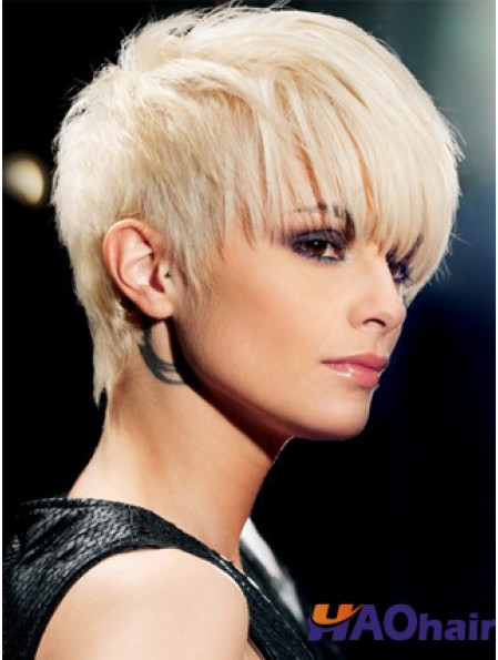 The Wig Store Plattinum Couleur Capless Boycuts courte longueur