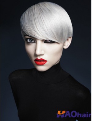 Avant de lacet Boycuts court droite 8 pouces de bonnes perruques de mode