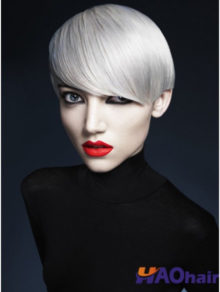 Avant de lacet Boycuts court droite 8 pouces de bonnes perruques de mode