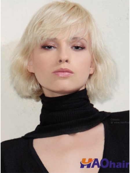 Capless bobs menton longueur ondulée 12  inchplatine platine blonde nouvelle mode perruques