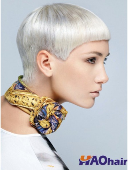 Lace Front Boycuts Short Straight 8 pouces Perruques de mode incroyables