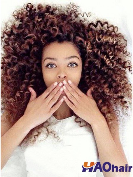 Perruques femmes afro-américaines avec dentelle avant Kinky Style couleur marron