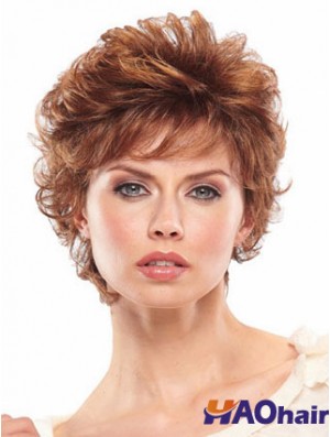 Auburn Short Wavy Classic Capless Wig Vente en ligne