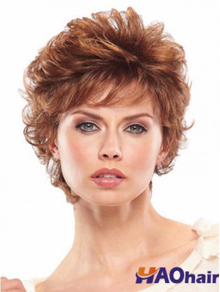 Auburn Short Wavy Classic Capless Wig Vente en ligne
