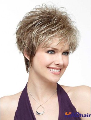 Boycuts Cropped Blonde UK Wigs en ligne
