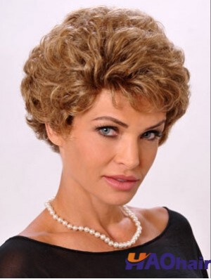 Mesdames perruque style ondulé courte longueur coupe classique