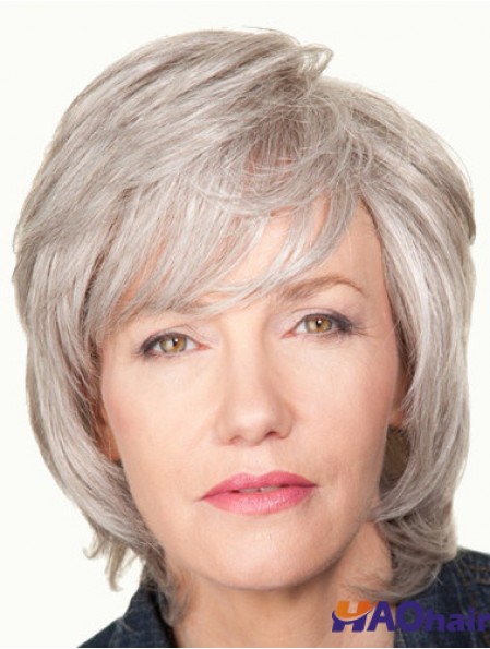 Wavy Lace Front 12  inchnouvelle longueur de menton perruques grises