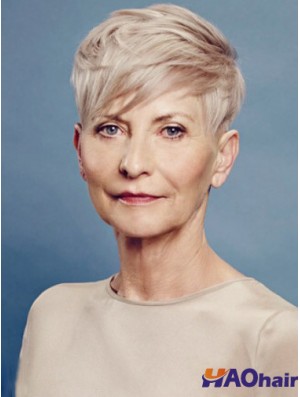 Perfect Short Straight Boycuts 8 pouces Perruques de cheveux humains