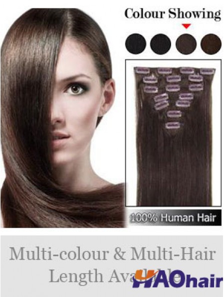 Conçu Auburn Straight Remy Hair Clip dans les extensions de cheveux
