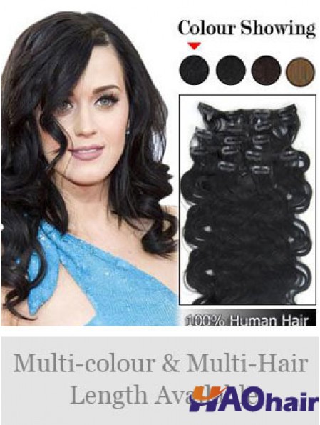 Pince à cheveux remy ondulée noire en ligne dans les extensions de cheveux
