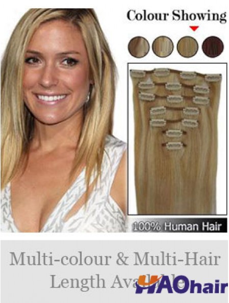 Pince à cheveux blonde remy droite durable dans les extensions de cheveux