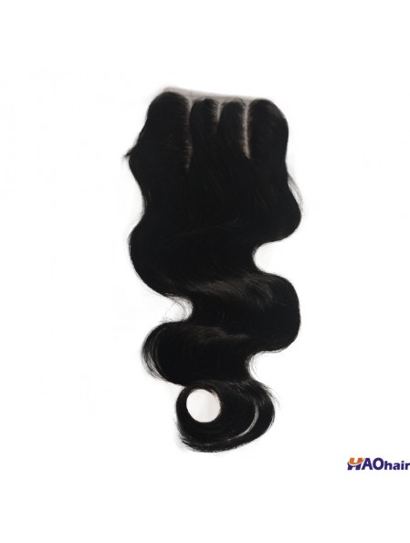 Nouvelles fermetures longues en dentelle noire ondulée