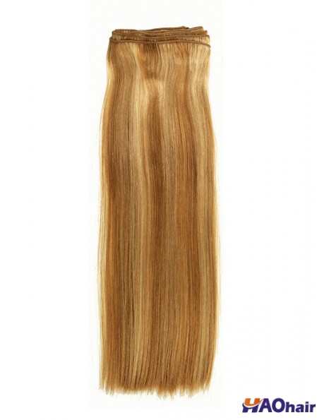 Nouvelles extensions de trame blondes de cheveux humains remy droites
