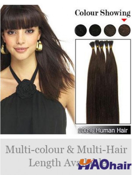 Rallonges de cheveux bâton droit noir / I Tip