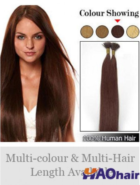 Auburn Straight Stick / I Tip Hair Extensions