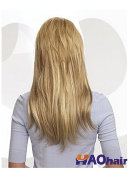 Pince à cheveux humains blonde remy droite pas cher dans les extensions de cheveux