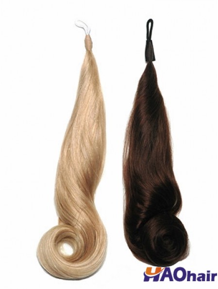 Rallonges de cheveux brun bâton bouclé / I Tip