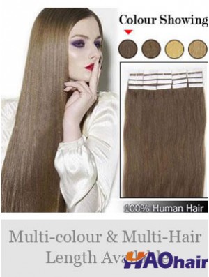 Bande droite droite de cheveux de Remy de Brown dans des prolongements de cheveux