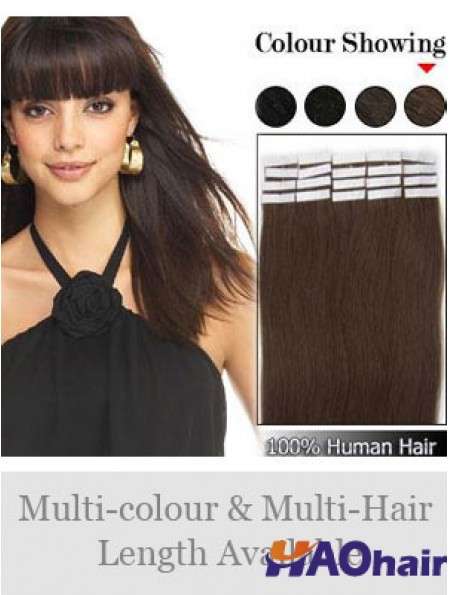 Grande bande droite de cheveux humains de Remy de Brown dans des prolongements de cheveux