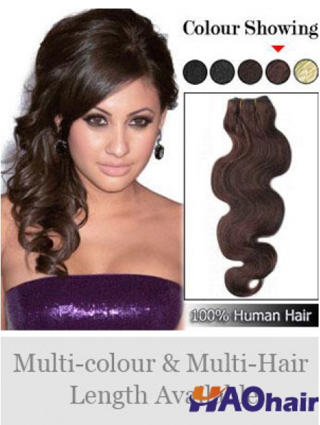 Extensions de trame idéales pour les cheveux humains ondulés Remy Auburn
