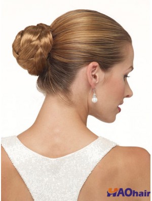 Clip marron en chignon