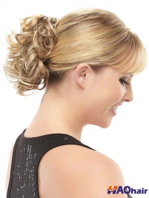 Morceaux de cheveux chignon blond